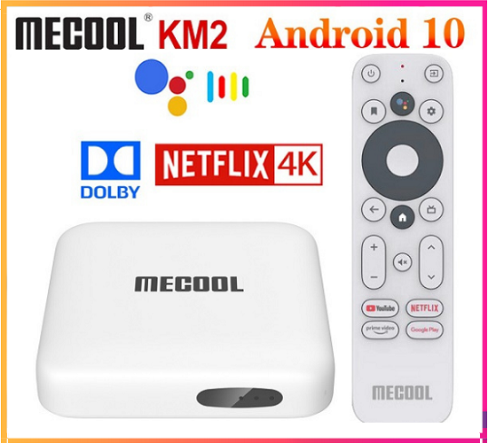 Mecool KM2 Ram 2GB, Android 10, Netflix, Amazon Chính Chủ Google Cấp Phép